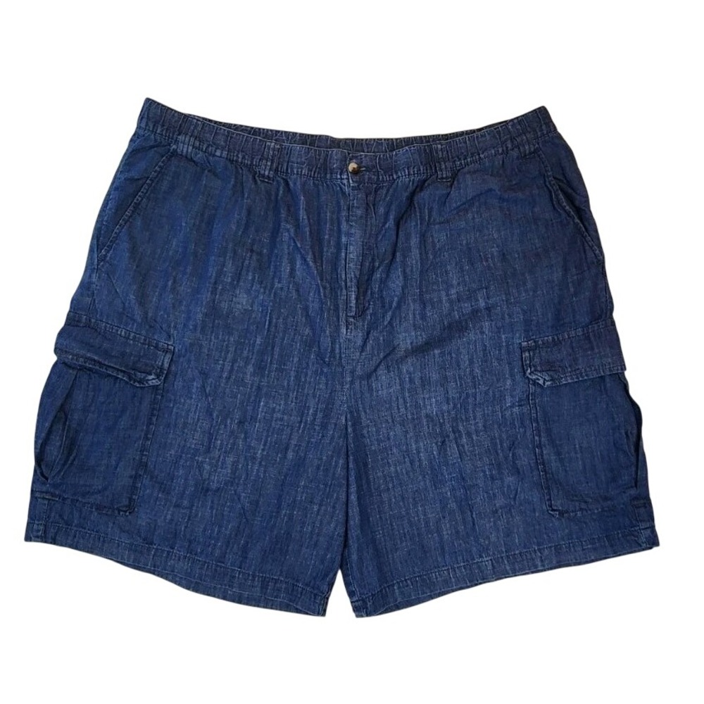 KingSize King Size Mens Blue Denim Cargo Shorts 3XL Big & Tall